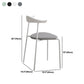 Glam Style Dining Side Chair Open Back Indoor Armless Dining Chair