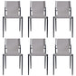 Modern Style Metal Chairs Armless Chair for Kitchen with Metal Legs