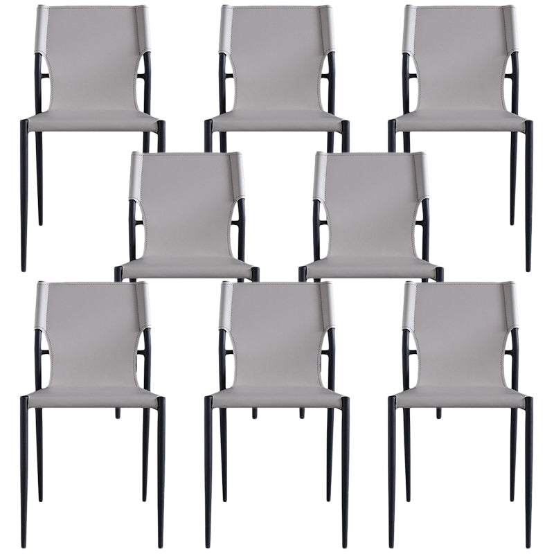 Modern Style Metal Chairs Armless Chair for Kitchen with Metal Legs