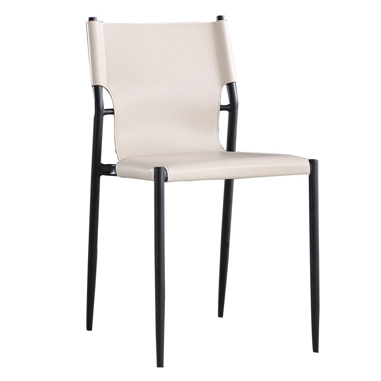 Modern Style Metal Chairs Armless Chair for Kitchen with Metal Legs