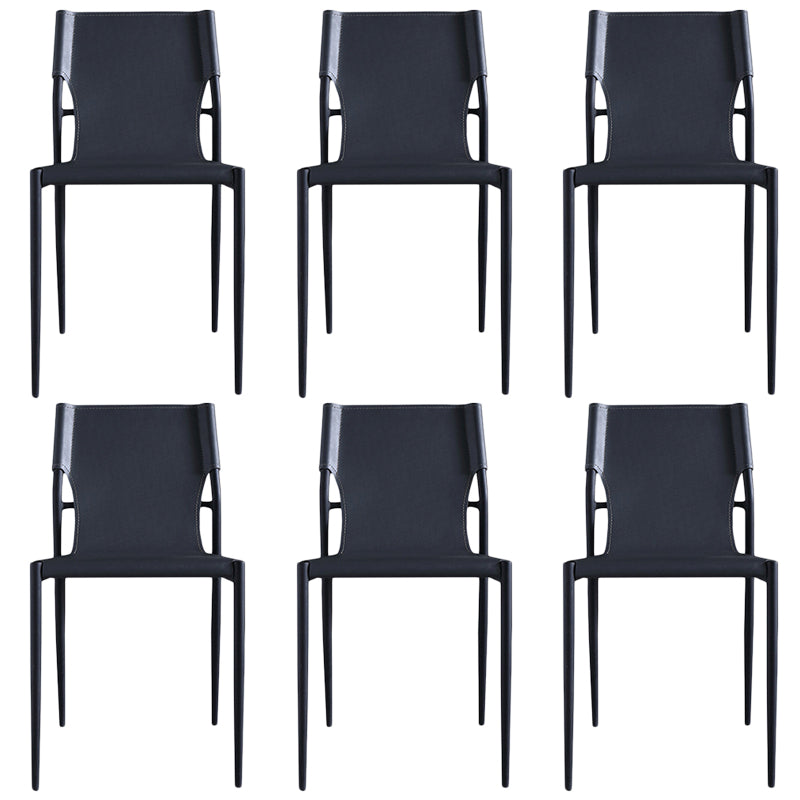 Modern Style Metal Chairs Armless Chair for Kitchen with Metal Legs