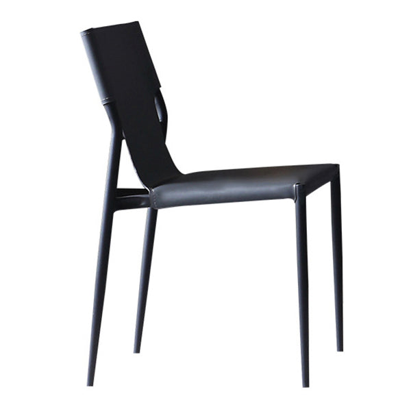 Modern Style Metal Chairs Armless Chair for Kitchen with Metal Legs