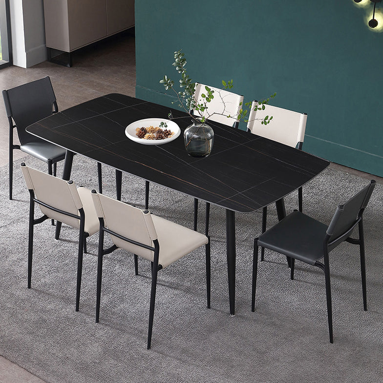 Modern Style Metal Chairs Armless Chair for Kitchen with Metal Legs