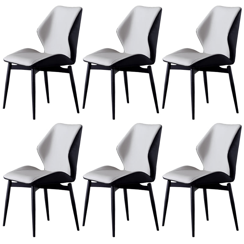 キッチン用の金属製の脚を備えた現代スタイルの椅子アームレスチェア