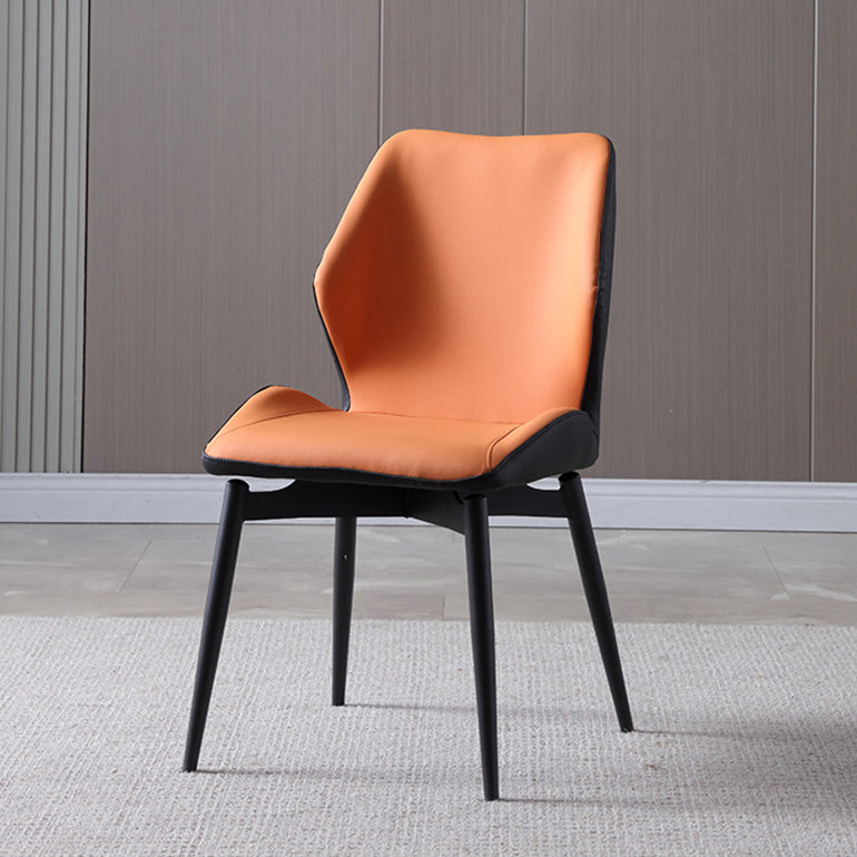 キッチン用の金属製の脚を備えた現代スタイルの椅子アームレスチェア