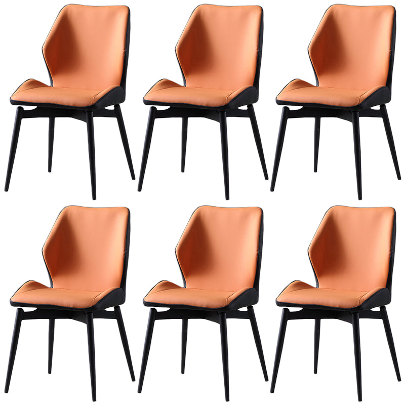 キッチン用の金属製の脚を備えた現代スタイルの椅子アームレスチェア