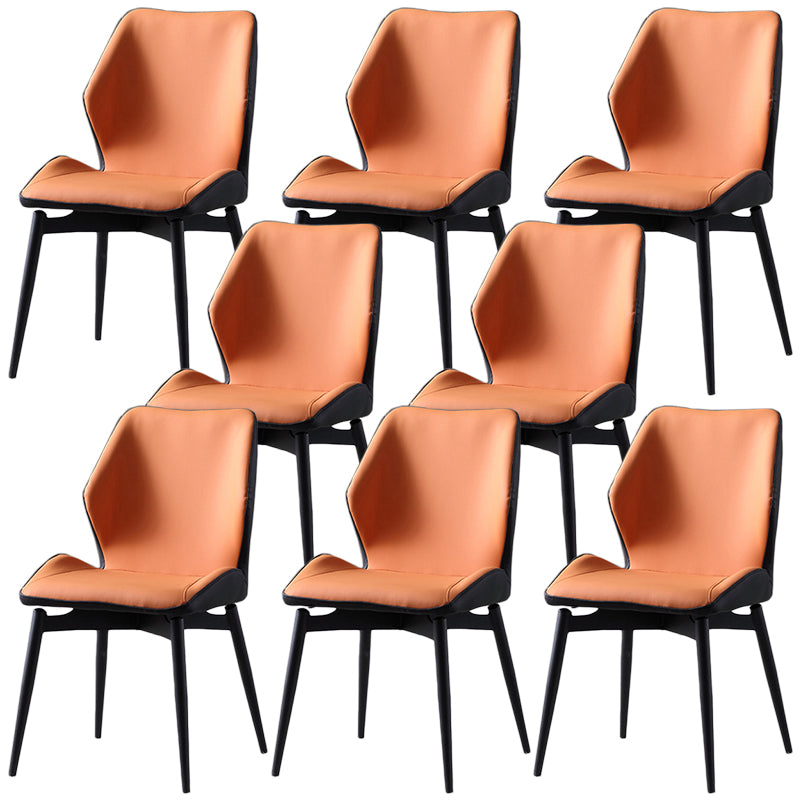 キッチン用の金属製の脚を備えた現代スタイルの椅子アームレスチェア