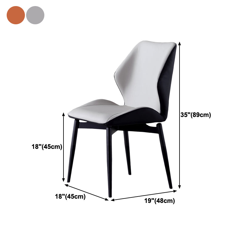 キッチン用の金属製の脚を備えた現代スタイルの椅子アームレスチェア