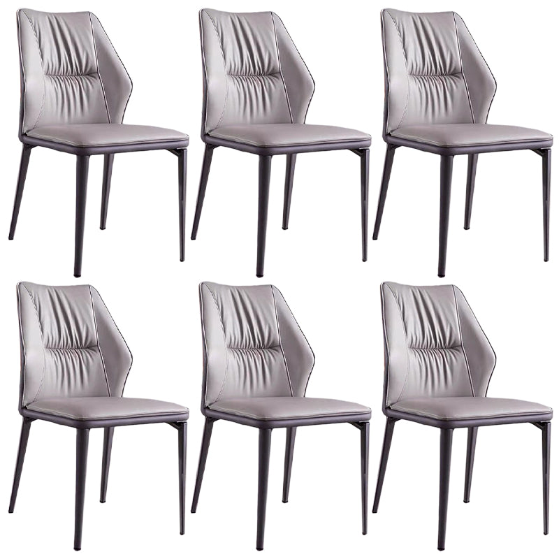 Contemporary Style Chair Armless Chairs for Kitchen with Metal Legs