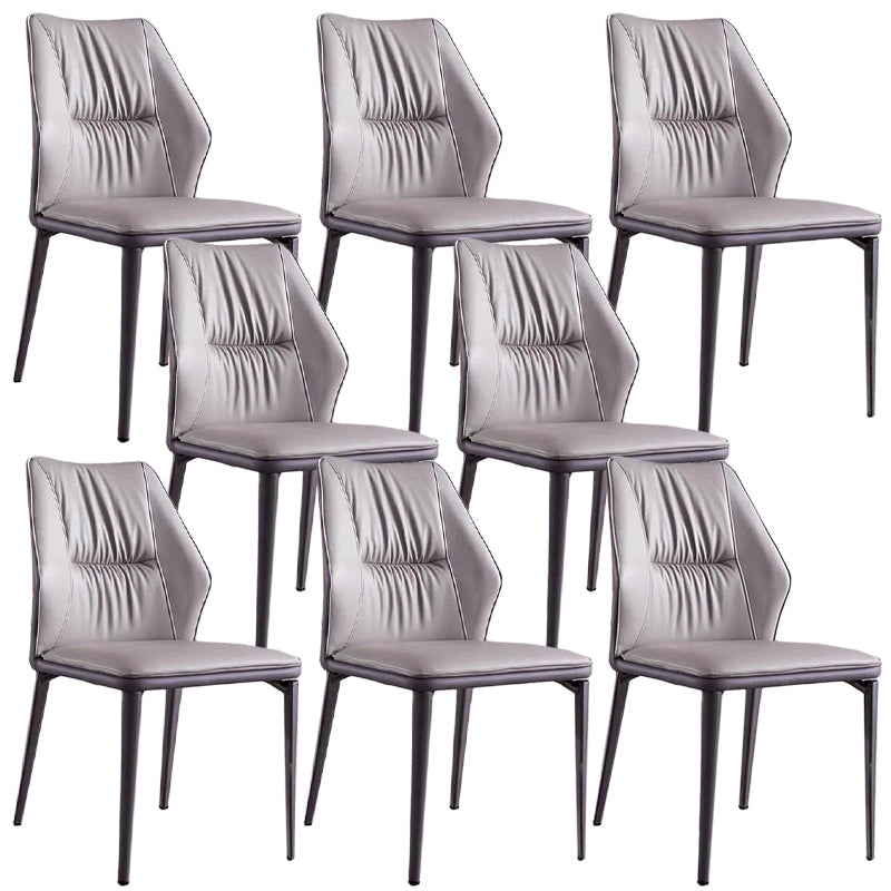 Contemporary Style Chair Armless Chairs for Kitchen with Metal Legs
