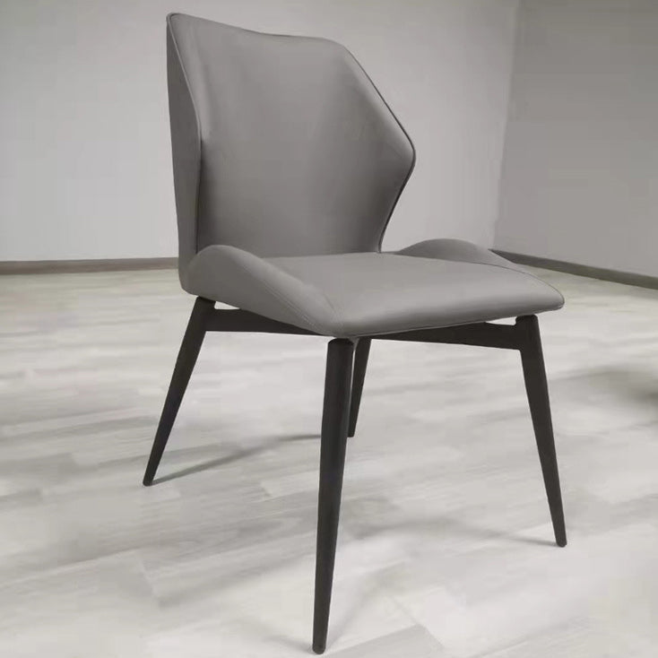 Contemporary Style Chair Armless Chair for Kitchen with Metal Legs