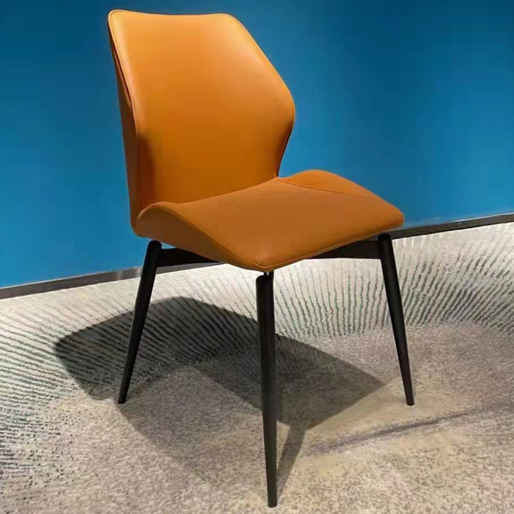 Contemporary Style Chair Armless Chair for Kitchen with Metal Legs