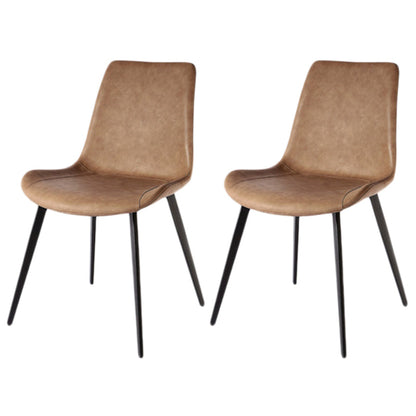 Chaise contemporaine chaise sans arme pour cuisine avec des jambes en métal