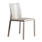 Designer Style Home Solid Back Dining Chair Matte Finish Leather Side Chair