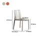 Designer Style Home Solid Back Dining Chair Matte Finish Leather Side Chair