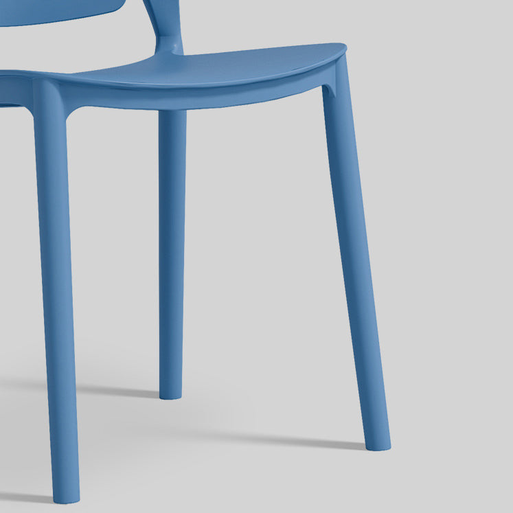 Sillas de estilo contemporáneo silla sin brazo para cocina con patas de plástico