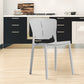 Sillas de estilo contemporáneo silla sin brazo para cocina con patas de plástico