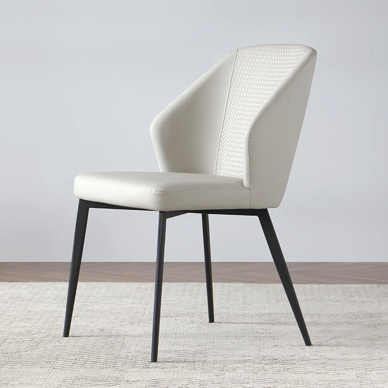 Silla contemporánea sillas laterales de viento sin brazo para la cocina con patas de metal