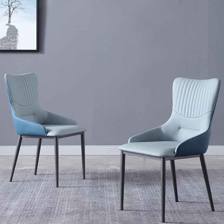 金属製の脚のキッチン用の現代の椅子アームレスサイドチェア