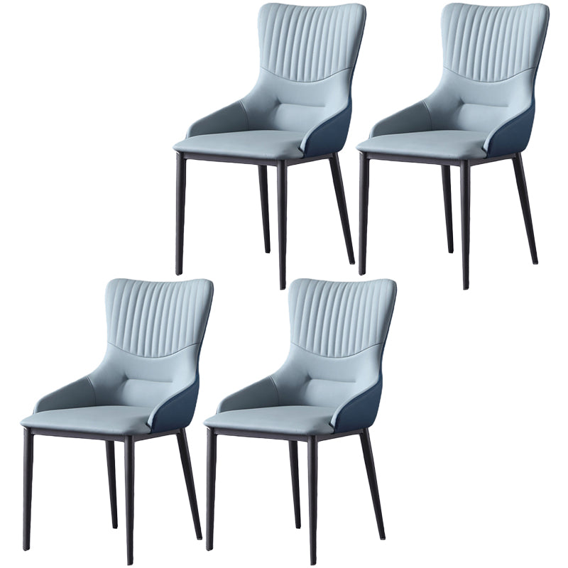 金属製の脚のキッチン用の現代の椅子アームレスサイドチェア