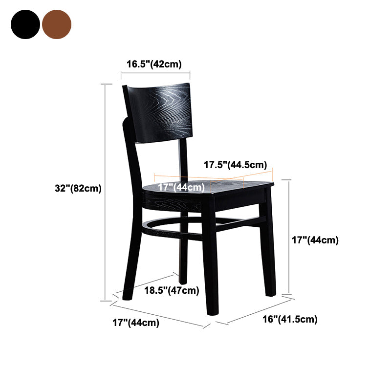 Contemporary Style Chairs Armless Chair for Kitchen with Wood Legs