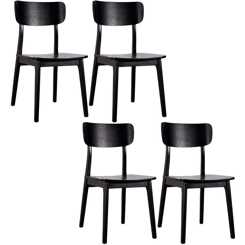 Contemporary Style Chair Armless Chair for Kitchen with Wood Legs