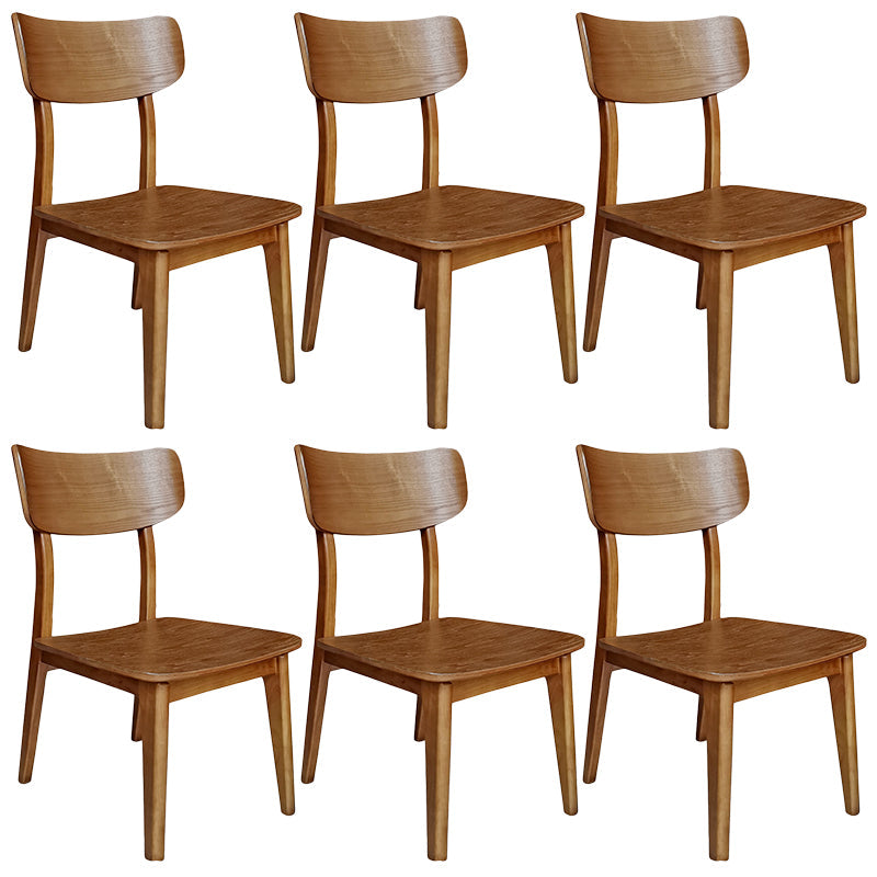 Contemporary Style Chair Armless Chair for Kitchen with Wood Legs