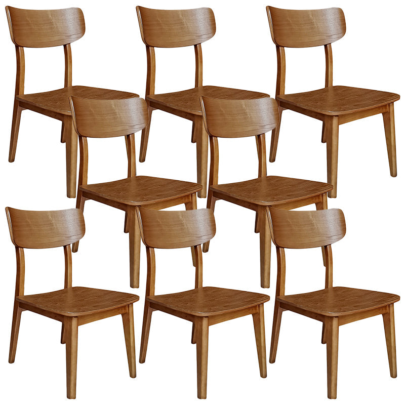 Contemporary Style Chair Armless Chair for Kitchen with Wood Legs