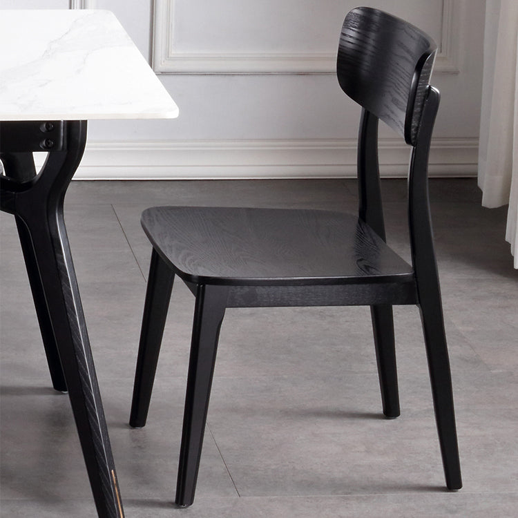 Contemporary Style Chair Armless Chair for Kitchen with Wood Legs