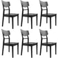 Contemporary Style Chair Armless Chairs for Kitchen with Wood Legs Black 6 Piece Set Clearhalo 'Dining Chairs' 'Dining Tables & Seating' 'dining_chair' 'furn' 'furn_dining_chair' 'Furniture' 'Kitchen & Dining Furniture' 5372429
