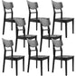 Contemporary Style Chair Armless Chairs for Kitchen with Wood Legs Black 8 Piece Set Clearhalo 'Dining Chairs' 'Dining Tables & Seating' 'dining_chair' 'furn' 'furn_dining_chair' 'Furniture' 'Kitchen & Dining Furniture' 5372430