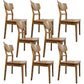 Contemporary Style Chair Armless Chairs for Kitchen with Wood Legs Walnut 8 Piece Set Clearhalo 'Dining Chairs' 'Dining Tables & Seating' 'dining_chair' 'furn' 'furn_dining_chair' 'Furniture' 'Kitchen & Dining Furniture' 5372438