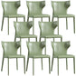 Contemporary Leather Dining Chair Wingback Side Chair in Matte Finish Green 8 Piece Set Clearhalo 'Dining Chairs' 'Dining Tables & Seating' 'dining_chair' 'furn' 'furn_dining_chair' 'Furniture' 'Kitchen & Dining Furniture' 5372500