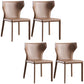 Contemporary Leather Dining Chair Wingback Side Chair in Matte Finish Coffee 4 Piece Set Clearhalo 'Dining Chairs' 'Dining Tables & Seating' 'dining_chair' 'furn' 'furn_dining_chair' 'Furniture' 'Kitchen & Dining Furniture' 5372502