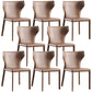 Contemporary Leather Dining Chair Wingback Side Chair in Matte Finish Coffee 8 Piece Set Clearhalo 'Dining Chairs' 'Dining Tables & Seating' 'dining_chair' 'furn' 'furn_dining_chair' 'Furniture' 'Kitchen & Dining Furniture' 5372504