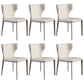 Contemporary Leather Dining Chair Wingback Side Chair in Matte Finish Off-White 6 Piece Set Clearhalo 'Dining Chairs' 'Dining Tables & Seating' 'dining_chair' 'furn' 'furn_dining_chair' 'Furniture' 'Kitchen & Dining Furniture' 5372511
