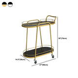 32.28"H Rolling Modern Prep Table Metal Prep Table for Dining Room