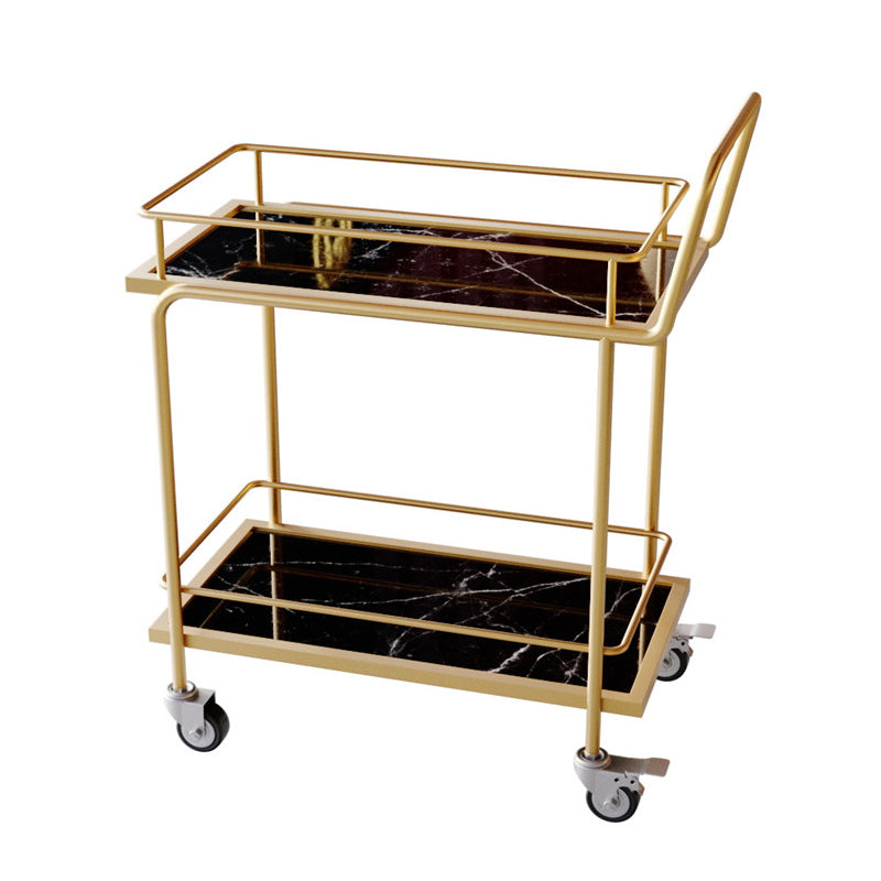33.86"H Rolling Modern Prep Table Metal Prep Table for Home Use Black Clearhalo 'furn' 'furn_kitchen_islands_carts' 'Furniture' 'Kitchen & Dining Furniture' 'Kitchen Islands & Carts' 'kitchen_islands_carts' 5372634