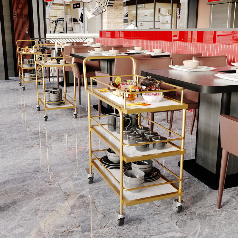 33.86"H Rolling Modern Prep Table Metal Prep Table for Home Use Clearhalo 'furn' 'furn_kitchen_islands_carts' 'Furniture' 'Kitchen & Dining Furniture' 'Kitchen Islands & Carts' 'kitchen_islands_carts' 5372635