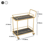 Rolling Contemporary Prep Table Metal Prep Table, 33.86" High