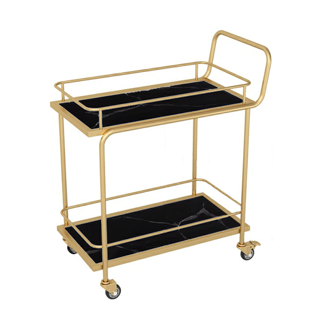 Modern 33.86"H Rolling Prep Table Rectangular Metal Prep Table for Home Use