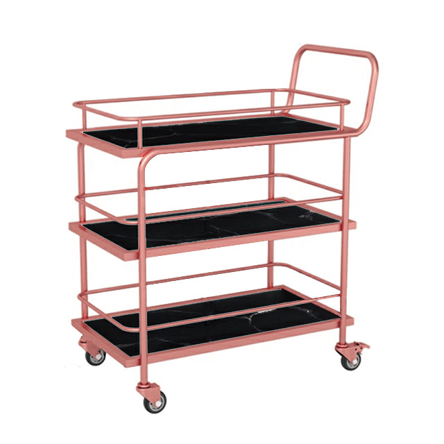 Modern 33.86"H Rolling Prep Table Rectangular Metal Prep Table for Home Use