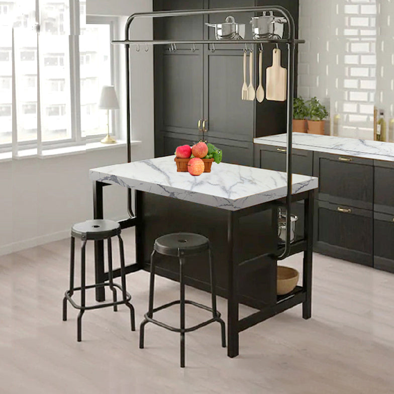 工業用キッチンアイランドテーブルメタル長方形のキッチンアイランドテーブル