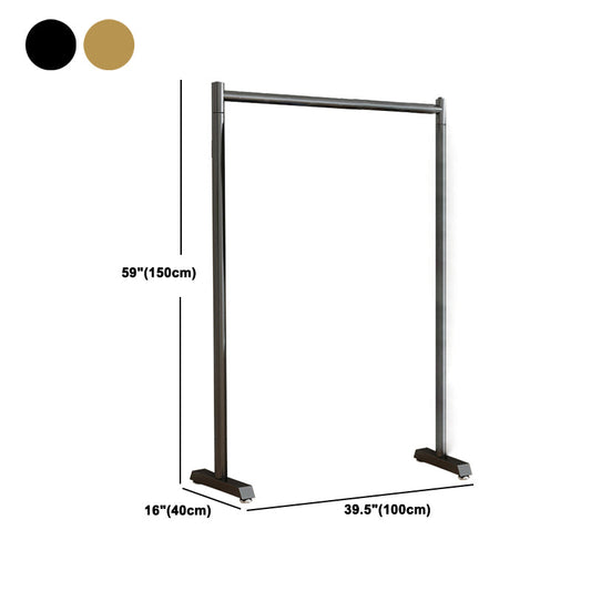 Contemporary Style Open Armoire Stainless Steel Cabinet with Clothing Rod