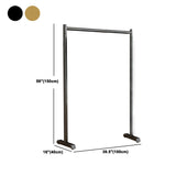 Armadiet in acciaio inossidabile a armadio aperto in stile contemporaneo con asta di abbigliamento