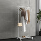 Black and White Steel Armoire Modern Style Cabinet with Clothing Rod Clearhalo 'Armoires & Wardrobes' 'armoires_wardrobes' 'Bedroom Furniture' 'furn' 'furn_armoires_wardrobes' 'Furniture' 5372801