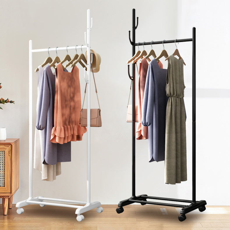 Black and White Steel Armoire Modern Style Cabinet with Clothing Rod Clearhalo 'Armoires & Wardrobes' 'armoires_wardrobes' 'Bedroom Furniture' 'furn' 'furn_armoires_wardrobes' 'Furniture' 5372815