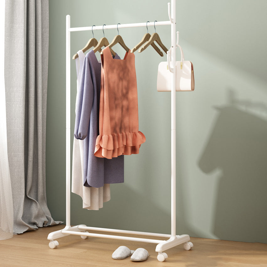 Black and White Steel Armoire Modern Style Cabinet with Clothing Rod Clearhalo 'Armoires & Wardrobes' 'armoires_wardrobes' 'Bedroom Furniture' 'furn' 'furn_armoires_wardrobes' 'Furniture' 5372817