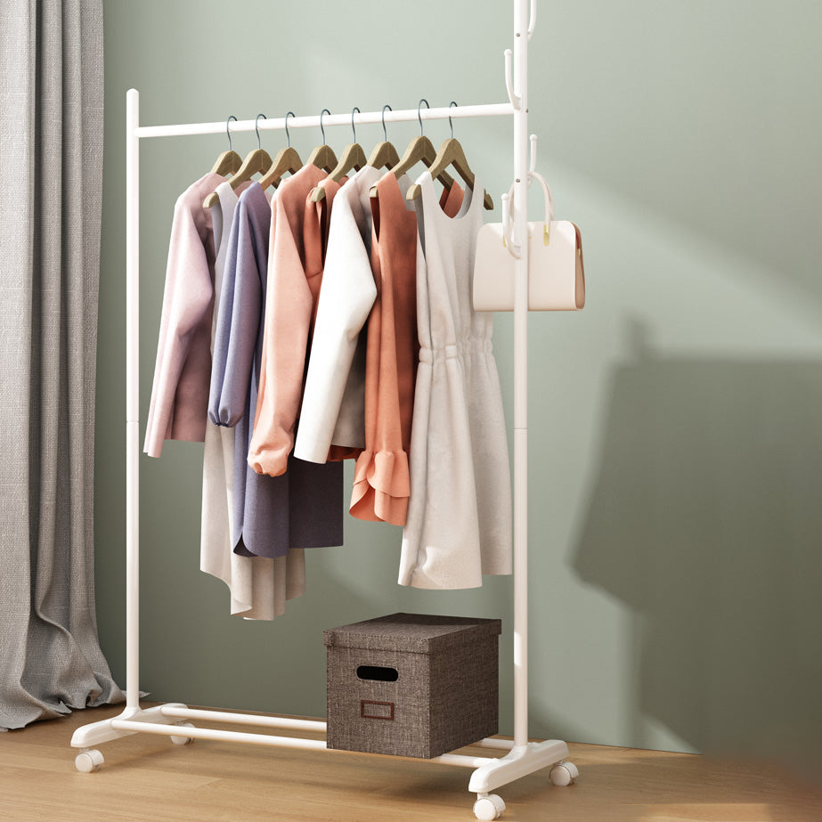 Black and White Steel Armoire Modern Style Cabinet with Clothing Rod Clearhalo 'Armoires & Wardrobes' 'armoires_wardrobes' 'Bedroom Furniture' 'furn' 'furn_armoires_wardrobes' 'Furniture' 5372818
