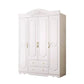 White Colour Wooden Wardrobe 2-Drawer Soft Close Door Wardrobe Closet 63"L x 20"W x 79"H Clearhalo 'Armoires & Wardrobes' 'armoires_wardrobes' 'Bedroom Furniture' 'furn' 'furn_armoires_wardrobes' 'Furniture' 5372829